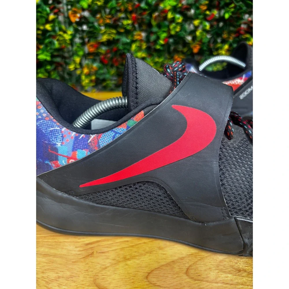 Nike Zoom Live EP Black Multi Color Basketball Shoes 852421-999 Mens‎ 11